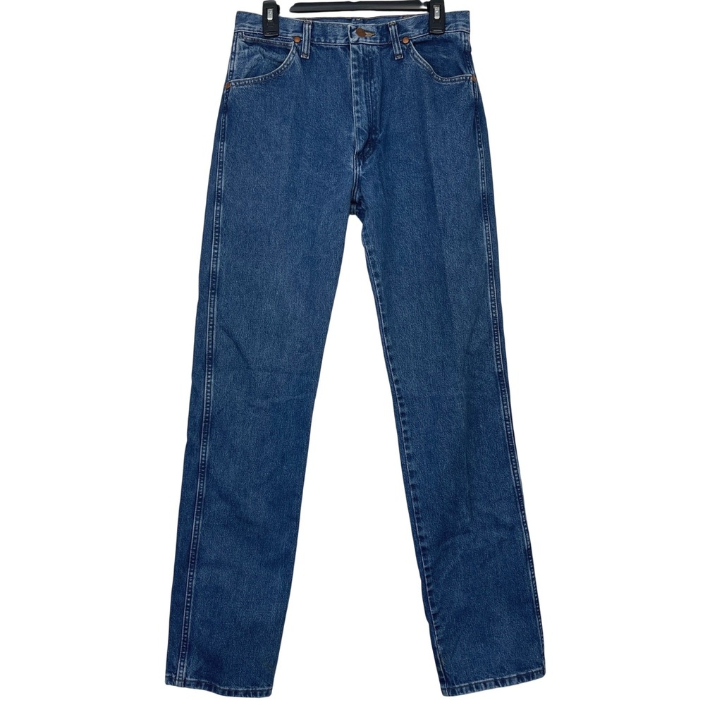 Wrangler Cowboy Cut Mens 31x36 Cotton Straight Leg High Rise Blue Jeans 13MWZGK